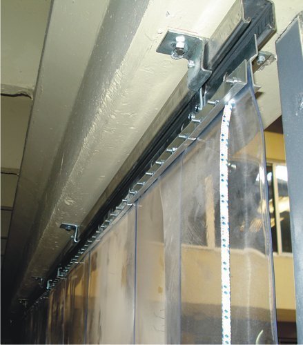 Strip  Door Kit - Complete Door Curtain with Sliding Track Hardware